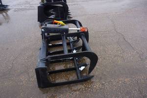 lot 22 image: Brand New Made In America Universal Mount Bobcat Skid Loader Skid Steer 48 Root Grapple Bucket