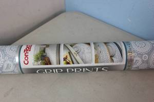 lot 94 image: NEW - CON-TACT Grip Print 18 In. X 4 Ft. Paisley Pewter Non-adhesive Shelf Liner