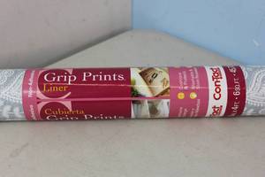 lot 95 image: NEW - CON-TACT Grip Print 18 In. X 4 Ft. Paisley Pewter Non-adhesive Shelf Liner