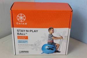 lot 202 image: NEW - Gaiam Stay-N-Play Ball XL