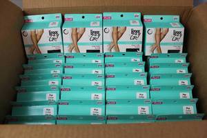 lot 269 image: 36 Packs of Leggs to Go Ultra Sheer Knee High Plus Coffee Sheer Toe