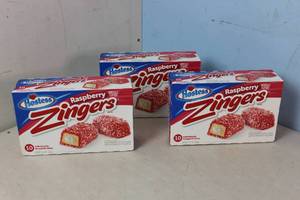 lot 330 image: 3 Boxes of Hostess Rasberry Zingers
