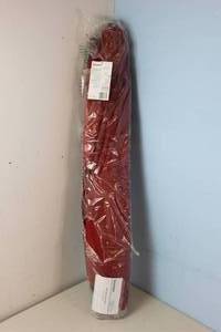 lot 79 image: NEW StyleWell 7.5 ft. Steel Market Outdoor Patio Umbrella in Chili Red MSRP $59.99 DOES NOT INCLUDE STAND