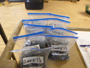 lot 31 image: 9 Bags of Metric Bolts