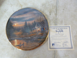 lot 97 image: Terry Redlin Quiet of the Evening Collector Plate
