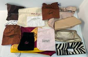 lot 22 image: Group Of Misc. Handbags And Dust Covers Including Neda Genuine Leather Made In Italy (Zebra Skin Design) , Cole Haan, Marni And More