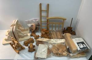 lot 23 image: Large Group Of Misc. Wood Craft Projects