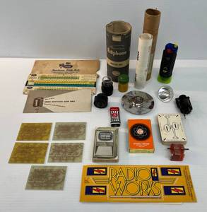 lot 29 image: Group Of Misc. Vintage Items Including Shure Reactance Slide Rule And More