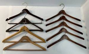lot 33 image: Group Of Vintage Wooden Hangers