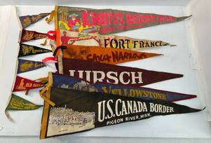 lot 44 image: Group Of Vintage Pennants