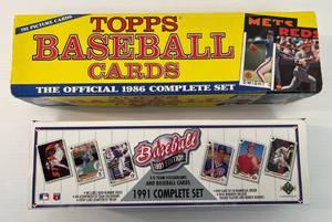 lot 50 image: 1986, 1991 Baseball Box Sets (Dont Know If Complete)