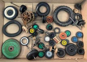 lot 60 image: Group Of Misc. Vintage Toy Car And Tractor Tires