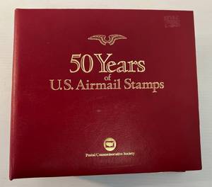 lot 75 image: 50 Years Of Air Mail Stamps Postal Commemorative Society 93 Total Stamps
