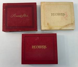 lot 77 image: 3 Vintage Record Books With 45 Albums