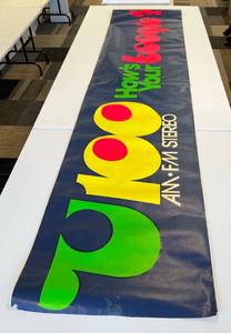 lot 86 image: 130 x 29 Vintage Bright Colored U100 Radio Poster (Tears Present)