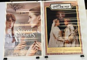 lot 88 image: Two 1980s Movie Theatre Posters 1 Beauty And The Beast 1 Secret Places 27 x 40