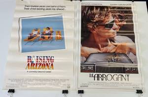 lot 95 image: Two 1980s Movie Posters 1 (Raisning Arizona)  1(The Arrogant) 27 x 40