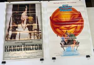 lot 98 image: Two 1980s Movie Theatre Posters 1 (The Hanoi Hilton)  1(One Crazy Summer) 27 x 40