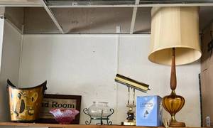 lot 106 image: Shelf Full Of Misc. Vintage Items