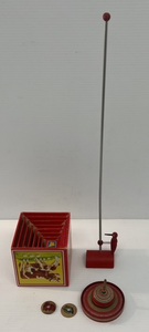 lot 126 image: Three Vintage Toys Including Stacking Blocks, Woodpecker And More
