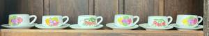 lot 128 image: Group Of Vintage Deruta Pottery (Italy) Cups And Saucers