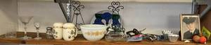 lot 138 image: Shelf Full Of Misc. Vintage Items