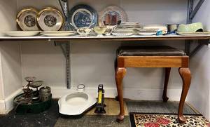 lot 159 image: Two Shelves Full Of Misc. Vintage Items