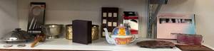 lot 183 image: Shelf Full Of Misc. Vintage Items