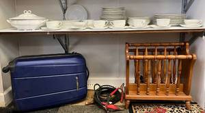 lot 196 image: Two Shelves Full Of Misc. Items Including 49 Pcs Of Hutschenreuther Racine And More