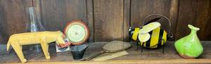 lot 208 image: Shelf Full Of Misc. Vintage Items