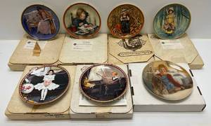 lot 211 image: Group Of Vintage Knowles Decorative Plates In Original Boxes