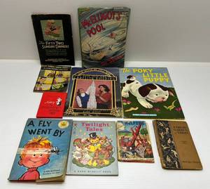 lot 245 image: Group Of Misc. Vintage Childrens Books And More Including 1947 Dr. Seuss Mcelligots Pool