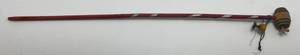 lot 253 image: Vintage 1933 Chicago Worlds Fair Walking Stick Cane With Barrel Handle And Original Foil Sticker 34