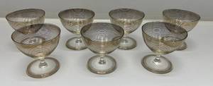 lot 273 image: Vintage Bohemia Crystal Glasses With Gold Banding