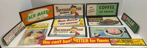 lot 283 image: Vintage Ice Cream Advertisement Pieces