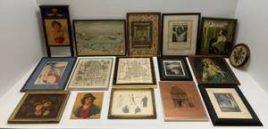 lot 291 image: Group Of Misc. Framed Prints Including Some Maps