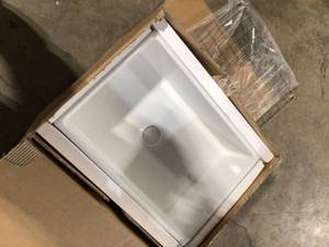 BOCCHI  Contempo Farmhouse Apron Front Fireclay 27 in. Single Bowl Kitchen Sink with Bottom Grid and Strainer in White Customer returns Review all pictures