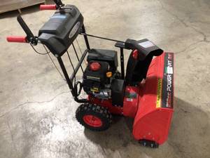 PowerSmart  24 in. 2-Stage Electric Start Gas Snow Blower with Heated Handles and LED Light CUSTOMER RETURN