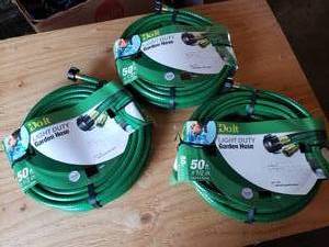 lot 10 image: Lot of 3 50 Light Duty Garden Hoses