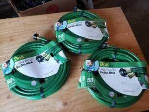 lot 12 image: Lot of 3 50 Light Duty Garden Hoses