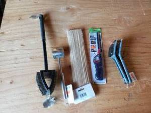 lot 20 image: Grill Gear - Grill Brushes, Tenderizer, Lighter