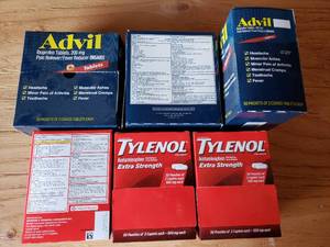 lot 41 image: Expired Tylenol and Advil