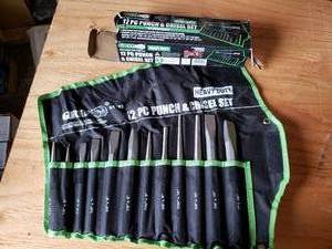 lot 49 image: 12 Piece Punch and Chisel Set