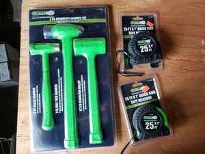 lot 63 image: Deadblow Hammers and Tape Measures