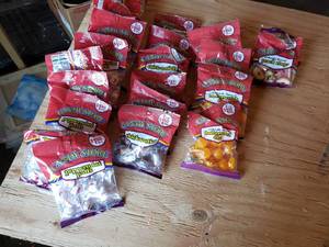 lot 134 image: Peppermint Puffs, Chick-o-Stick Hard Candy, Butterscotch Discs