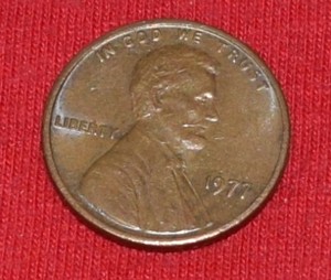 Lot of (5) Rolled Copper Pennies