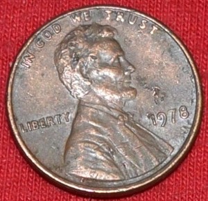 Lot of (5) Rolled Copper Pennies