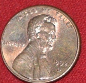 Lot of (5) Rolled Copper Pennies