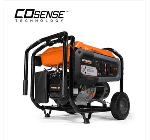 lot 5 image: Generac GP 6500-Watt Recoil Start Gasoline-Powered Portable Generator with 20 ft. Cord and CO-Sense, 49-STCSA