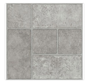 lot 39 image: 9 boxes Traffic Master Bodden Bay Grey 3 MIL Peel and Stick Water Resistant Vinyl Tile Flooring (30 sqftcase)